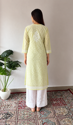 Women's Lucknowi Handcrafted Cotton Chikankari Kurti- HONC0392384