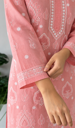 Women's Lucknowi Handcrafted Cotton Chikankari Kurti- HONC0392404