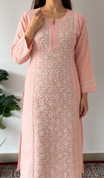 Iqra Women's Lucknowi Handcrafted Cotton Chikankari Kurti - HONC0164364
