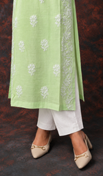 Women's Lucknowi Handcrafted Cotton Chikankari Kurti- HONC0392355