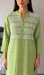 Iqra Women's Lucknowi Handcrafted Cotton Chikankari Kurti - HONC0276879