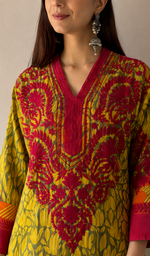 Multicolor Cotton Chikankari Stitched Kurti