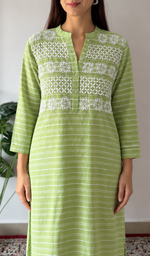 Iqra Women's Lucknowi Handcrafted Cotton Chikankari Kurti - HONC0276879