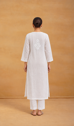 Women's Lucknowi Handcrafted Cotton Chikankari Kurti - HONC098116