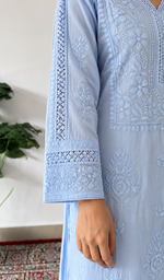 Iqra Women's Lucknowi Handcrafted Cotton Chikankari Kurti - HONC0394211