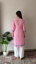Women's Lucknowi Handcrafted Crepe Chikankari Kurti- HONC0145511