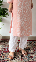 Iqra Women's Lucknowi Handcrafted Cotton Chikankari Kurti - HONC0164364