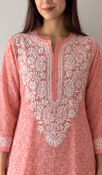 Women's Lucknowi Handcrafted Cotton Chikankari Kurti- HONC0392401