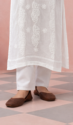 Women's Lucknowi Handcrafted Cotton Chikankari Kurti - HONC0220649