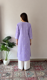 Women's Lucknowi Handcrafted Cotton Chikankari Kurti- HONC392382