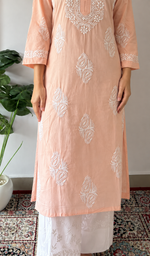 Women's Lucknowi Handcrafted Cotton Chikankari Kurti- HONC0141385