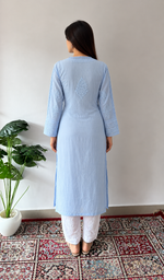 Iqra Women's Lucknowi Handcrafted Cotton Chikankari Kurti - HONC0394211