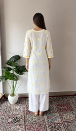 Women's Lucknowi Handcrafted Cotton Chikankari Kurti- HONC0392415