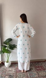 Women's Lucknowi Handcrafted Cotton Chikankari Kurti- HONC392426