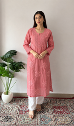 Cotton Chikankari Stitched Kurti HONC0340309