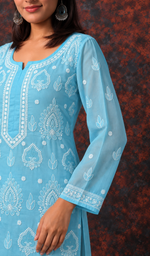 Women's Lucknowi Handcrafted Cotton Chikankari Kurti- HONC0392302