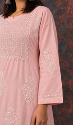 Women's Lucknowi Handcrafted Mul Cotton Chikankari Kurti - HONC0161329