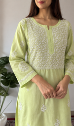 Women's Lucknowi Handcrafted Cotton Chikankari Kurti-HONC0161264