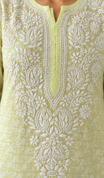 Women's Lucknowi Handcrafted Cotton Chikankari Kurti- HONC0392384