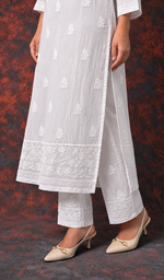 Women's Lucknowi Handcrafted Cotton Chikankari Kurti - HONC0105869