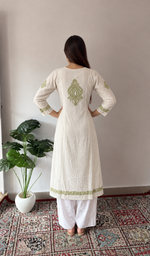Divya Women's Lucknowi Handcrafted Cotton Chikankari Kurti - HONC0213403