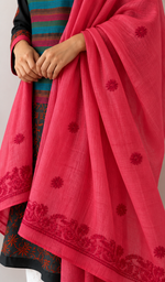 Women's Lucknowi Handcrafted Cotton Chikankari Dupatta - HONC03040080