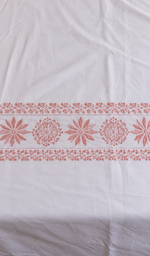 Lakhnavi Handcrafted Cotton Chikankari Bedsheet Set - HONC0364220