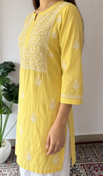 Gulnaaz Women's Lucknowi Handcrafted Mul Cotton Chikankari Kurti - HONC0161229