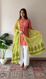 Women's Lucknowi Handcrafted Cotton Chikankari Dupatta - HONC0306248