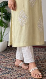 Lucknowi 手工棉质 Chikankari Kurti - HONC0135325