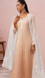 Women's Lucknowi Handcrafted Kota Cotton Chikankari Dupatta - HONC0386526