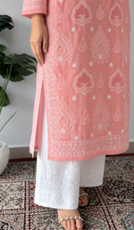 Women's Lucknowi Handcrafted Cotton Chikankari Kurti- HONC0392404