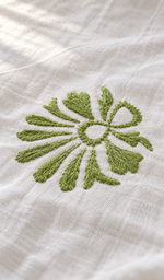 Lakhnavi Handcrafted Cotton Chikankari Bedsheet Set - HONC0394527