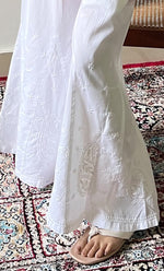 Load image into Gallery viewer, Women's Lucknowi Handcrafted Cotton  Chikankari Sharara - HONC0305858