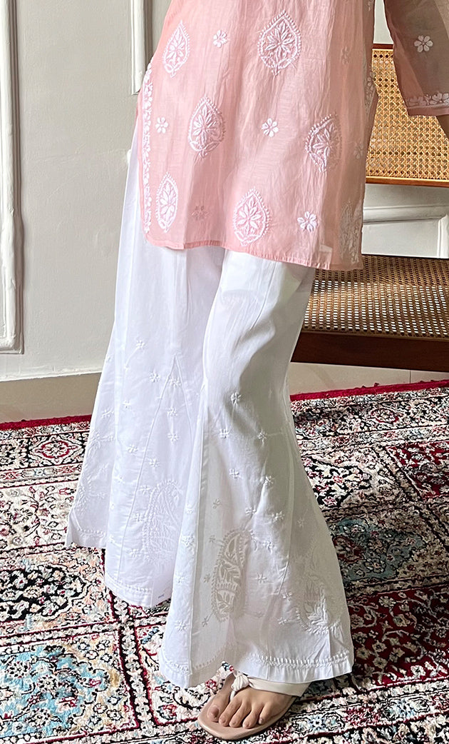 Women's Lucknowi Handcrafted Cotton  Chikankari Sharara - HONC0305858