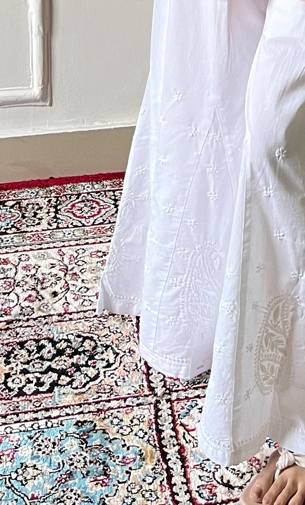 Women's Lucknowi Handcrafted Cotton  Chikankari Sharara - HONC0305858