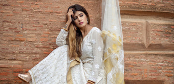 Chikankari Suit | Party Wear Chikan Suits - Nazrana Chikan